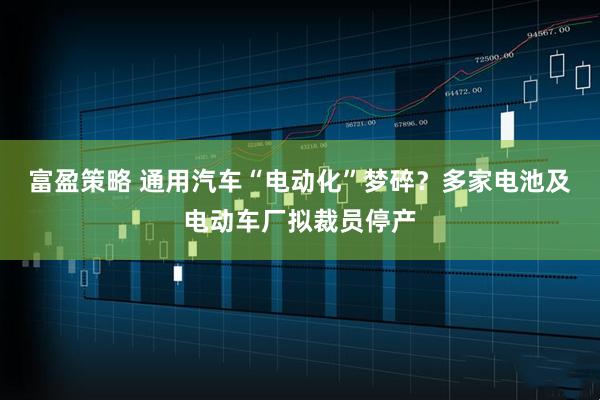 富盈策略 通用汽车“电动化”梦碎？多家电池及电动车厂拟裁员停产